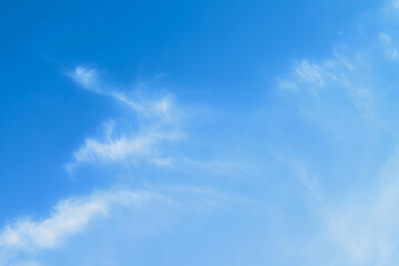 blue sky with beautiful natural white clouds	
