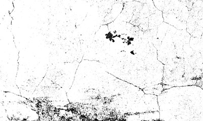 Grunge Texture of Black and White. Abstract Monochrome Background Pattern of Cracks, Chips, Scuffs. Distress Overlay Messy For Your Design or Wallpaper.