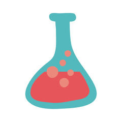 tube flask test laboratory flat style icon