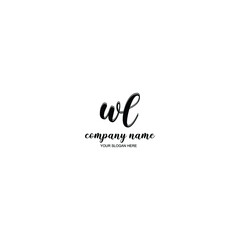 WL Initial handwriting logo template vector