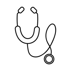 medical stethoscope tool line style