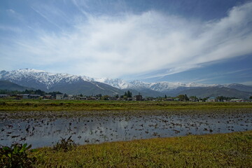 Fototapeta premium Beautiful landscape in Northern Alps of Japan, Hakuba