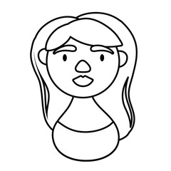 afro woman character national hispanic heritage line style icon
