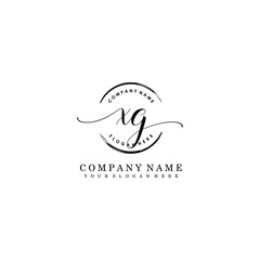 XG Initial handwriting logo template vector