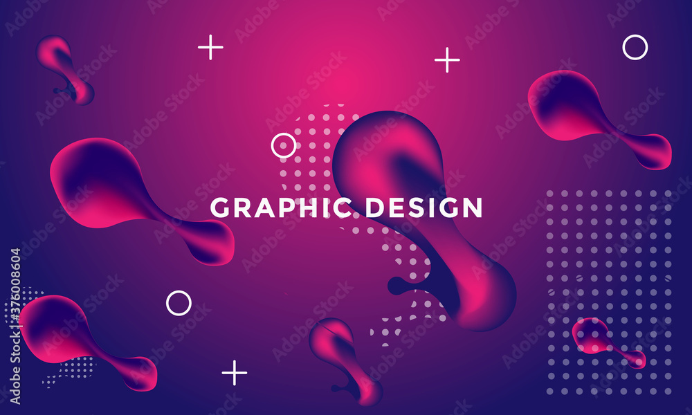 Aufkleber liquid color background design. fluid gradient shapes composition. futuristic design posters. eps10 
