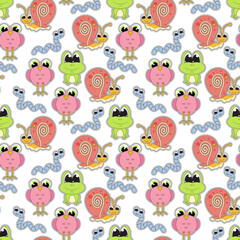 pattern design with cute ornament