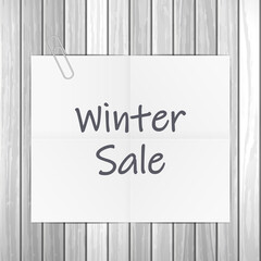 Notepad Winter sale text