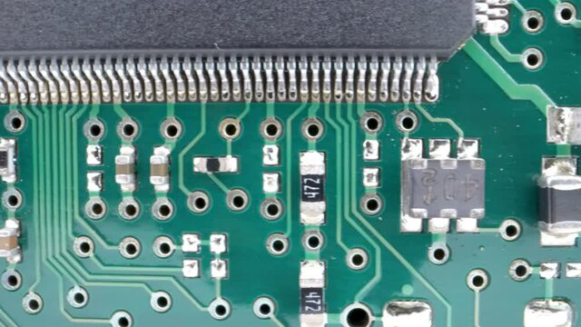 Big diodes and tiny capacitors on the circuit board