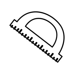 geometric rule school supply line style icon