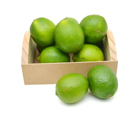 Citrus lime fruit isolated on white background cutout 