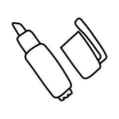 penlighter supply school line style icon