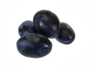 ripe plum isolated on white background