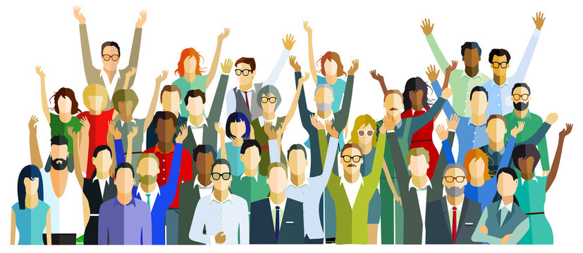 eine Gruppe von Personen freuen sich