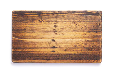 wooden nameplate at isolated on white background
