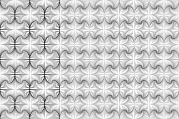 Fototapeta premium Abstract tangle repeat pattern in black and white