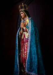 virgen morena virgen de guadalupe mexicana statua retrato