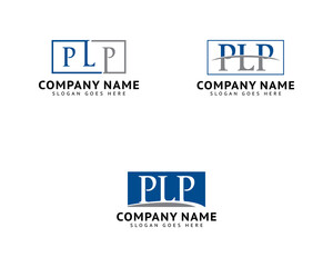 Obraz premium Set of Initial Letter PLP Logo Template Design