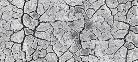 Dry cracked ground texture background of climate change and global warming.