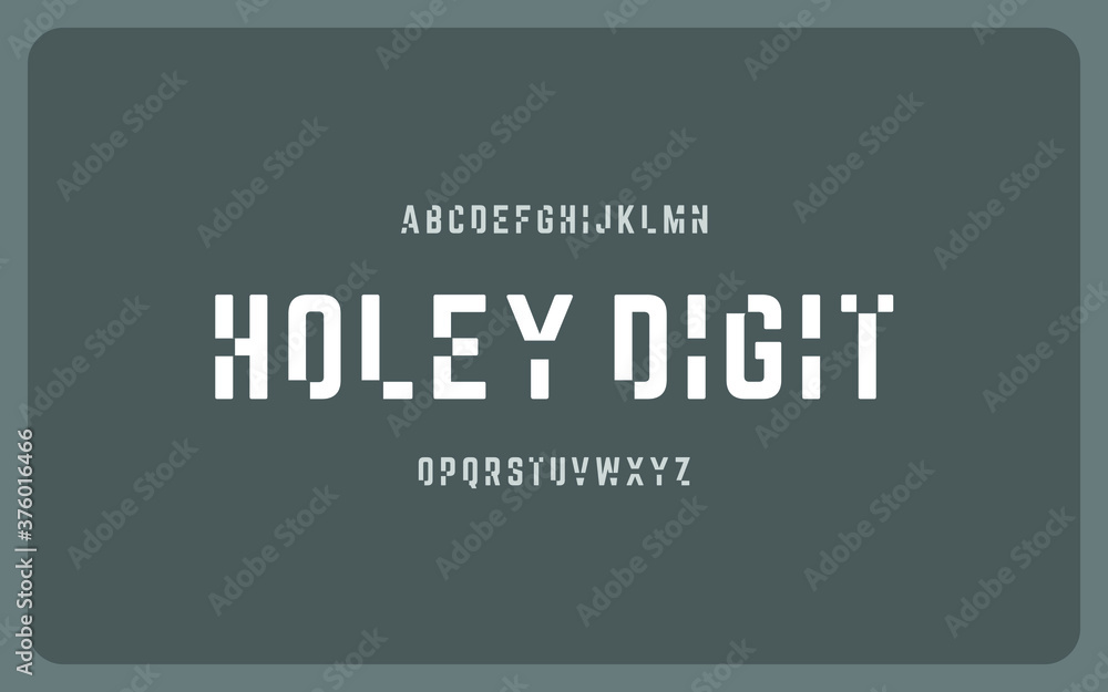 Poster modern abstract typography alphabet. vector of font typeface a to z.