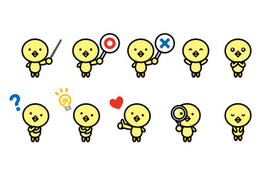 ヒヨコ　キャラセットA © Na2