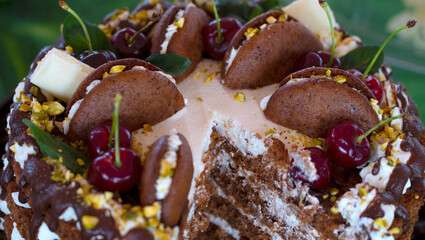 chocolate cake with nuts