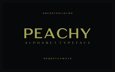 Classic and elegant typography. Alphabet and numbering uppercase. Vector illustration of font set.