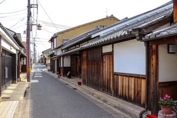 ならまちに残る古い町並み