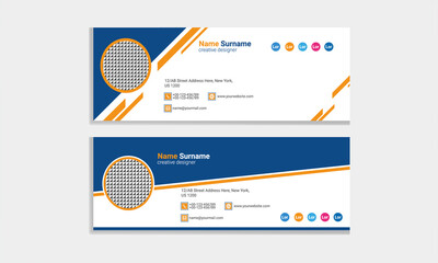 Flat Email Signature Templates Design