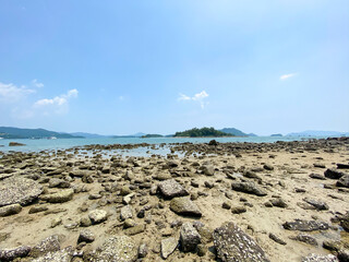 rocky coast of the sea