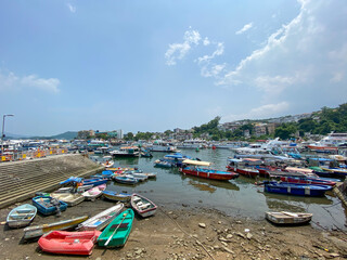 fishing boats in the harbour