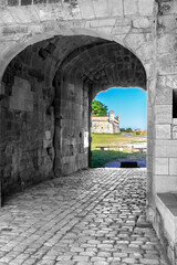 Hiers-Brouage. Les remparts de la citadelle vus de la Porte Royale. Charente-Maritime. Nouvelle-Aquitaine	
