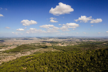 Plá de mallorca desde el santuario de Nuestra Senyora de Cura. Algaida, Pla de Mallorca.Mallorca.Islas baleares. España.