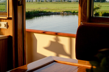 Shadow of ship's bell from wheelhouse © fotografiecor