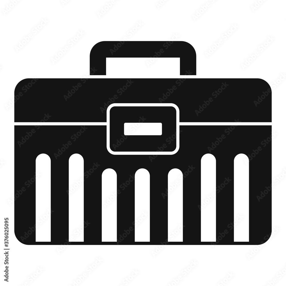 Poster tiler tool box icon. simple illustration of tiler tool box vector icon for web design isolated on wh