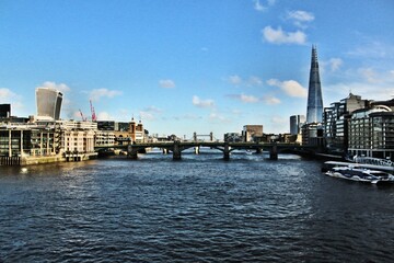 view of the river thames in london