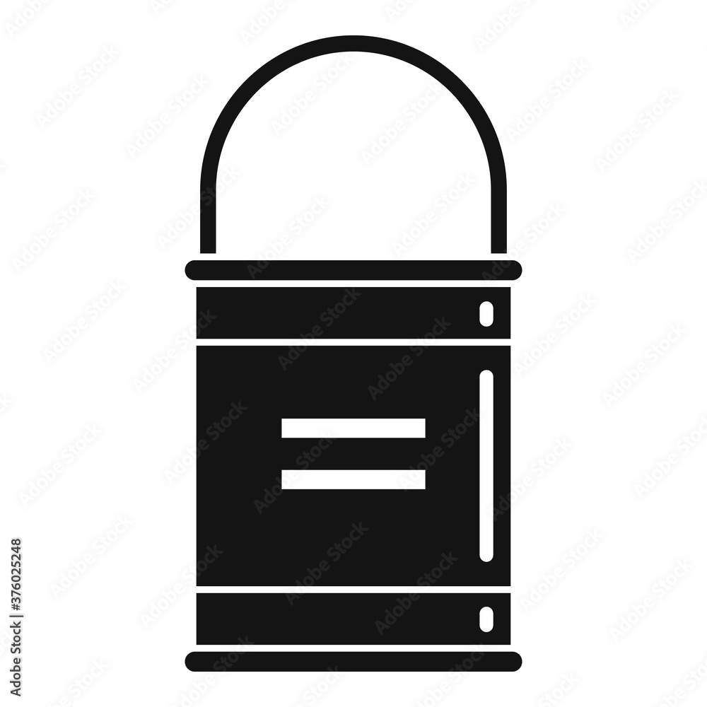 Poster tiler glue bucket icon. simple illustration of tiler glue bucket vector icon for web design isolated