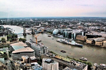 An aerial view of London