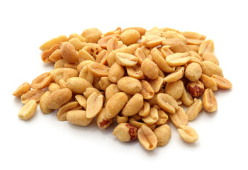Pile of salted peanuts.