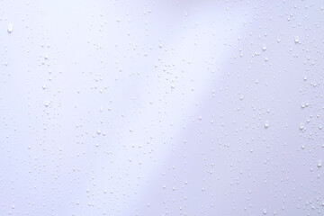 
Water droplets from beside the wall