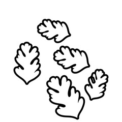 autumn season leafs plant pattern decoration line style