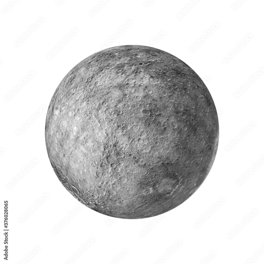 Canvas Prints 3d render of the moon isolated on white background, moon texture furnished from nasa