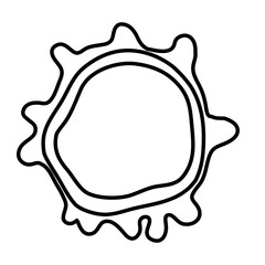 covid19 particle with nucleus line style icon