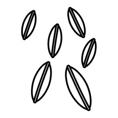 autumn season leafs plant pattern decoration line style