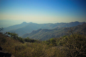 Aerial view of hill in Karnataka