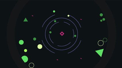 Abstract motion graphics background with elements