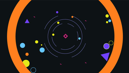 Obraz premium Abstract motion graphics background with elements