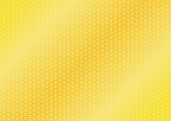 金色の小さめ和柄のパターン　青海波の金屏風的なベクター背景イラスト