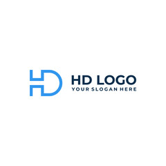 letters HD logo vector monogram modern simple designs with blue color and white background