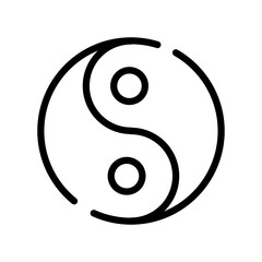 yin yang symbol line style icon