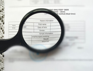 The result of the analysis - coronavirus COVID-19 qualitative RNA determination, PCR method